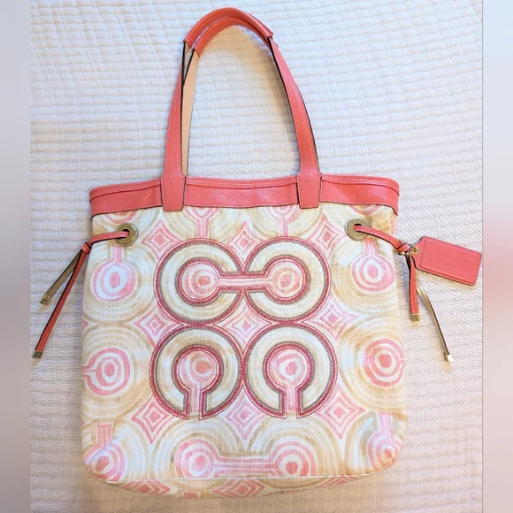 Coach Audrey Op Art Tote Bag Y2k 2000s - Picture 1 of 10